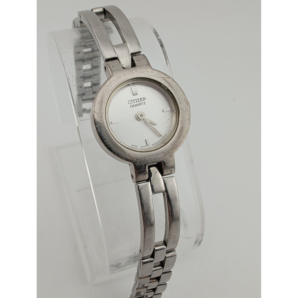 Citizen Watch Women 21mm Silver Dial Silver Tone Round 5920-S95650 New Battery